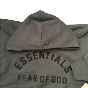 Jet Black Essentials Fear of God Hoodie
